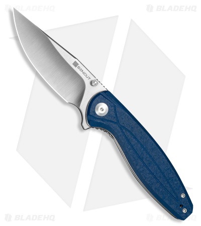 SENCUT Vyrce Liner Lock Knife Blue Shredded G-10 (3.5" Satin D2)