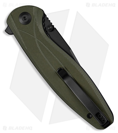 SENCUT Vyrce Liner Lock Knife OD Green G-10 (3.5" Black D2)