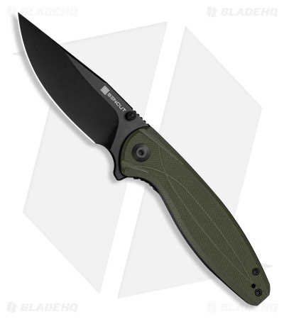 SENCUT Vyrce Liner Lock Knife OD Green G-10 (3.5" Black D2)