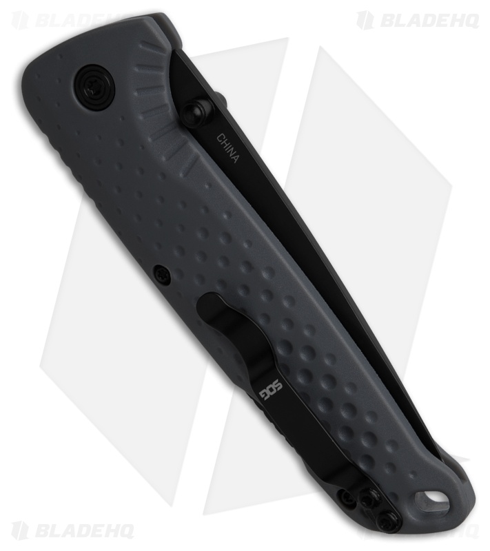SOG Adventurer LB Lock Back Knife Gray Polymer (3" Black)