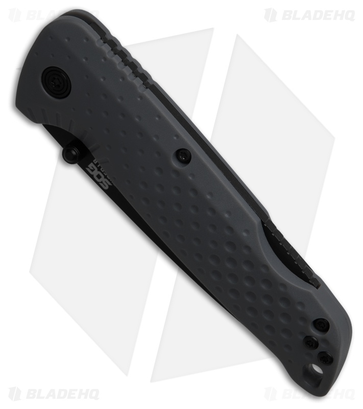 SOG Adventurer LB Lock Back Knife Gray Polymer (3" Black)
