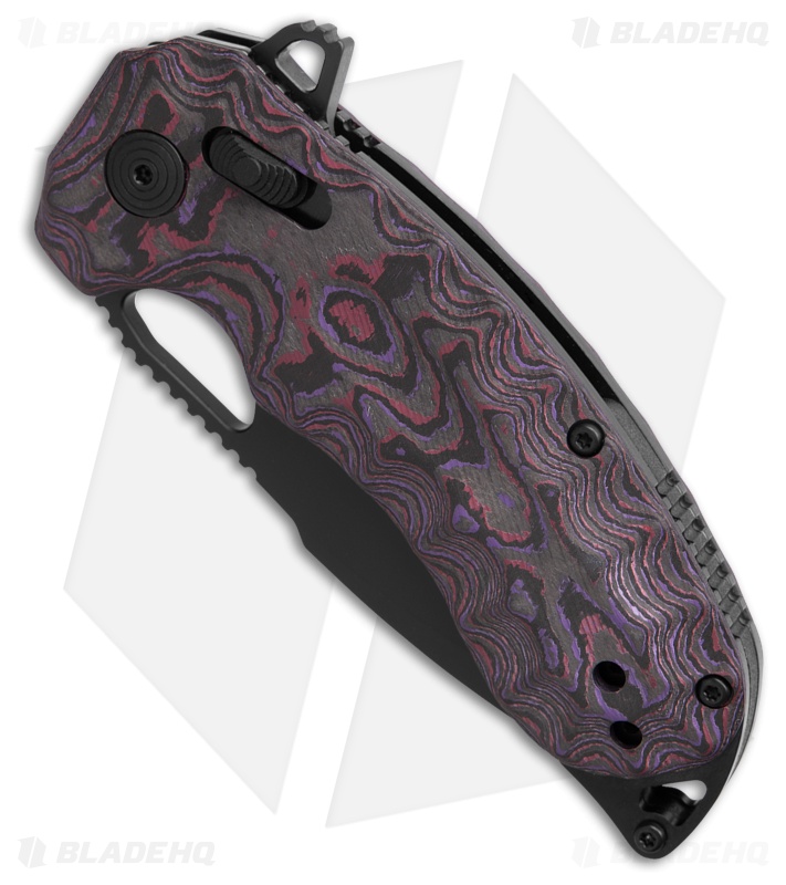SOG Kiku XR Lock Knife | FatCarbon Purple Haze | Black PVD