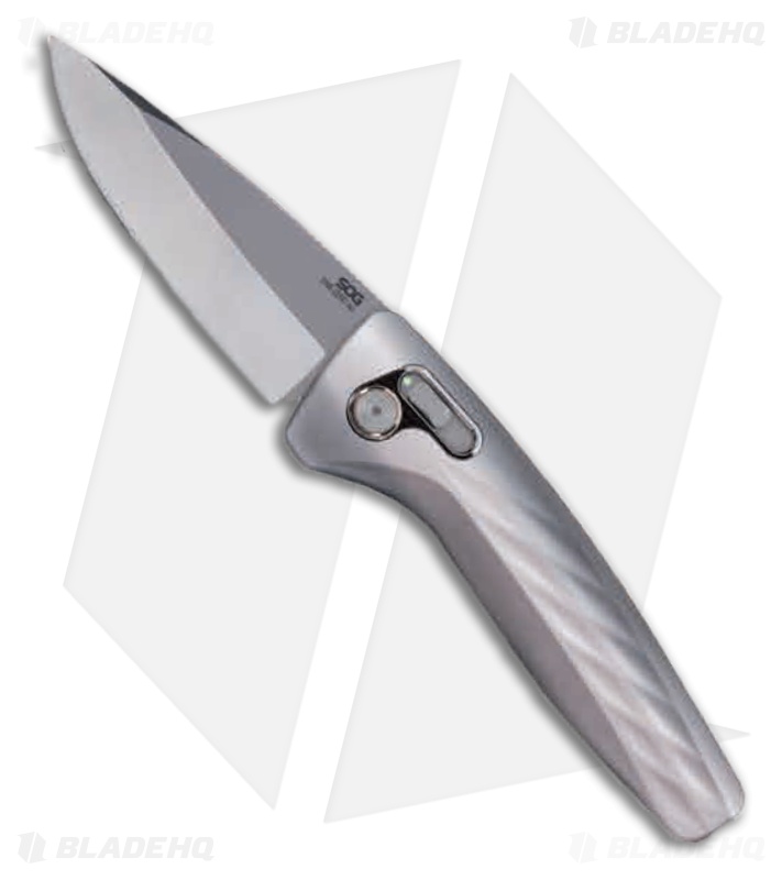 SOG One Zero AU Lock Auto Knife Aluminum | Satin