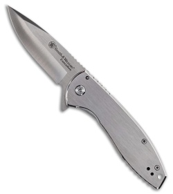 Smith & Wesson Executive Platinum Frame Lock Knife Silver SS (3" Satin)