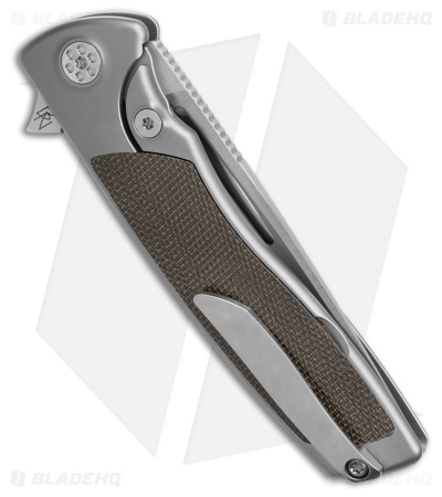 Sharp By Design Mini Evo Flipper Knife Micarta Inlay (3.25" Satin Drop Point)
