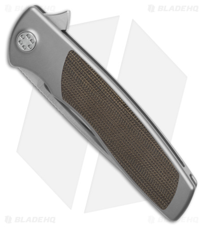 Sharp By Design Mini Evo Flipper Knife Micarta Inlay (3.25" Satin Drop Point)