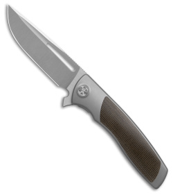 Sharp By Design Mini Evo Flipper Knife Micarta Inlay (3.25" Satin Drop Point)