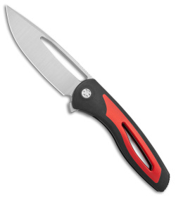 Sharp By Design Apex Frame Lock Flipper Knife Black/Red Ti (3.5" Satin S90V)