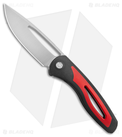 Sharp By Design Apex Frame Lock Knife Black/Red Ti (3.5" Satin S90V)
