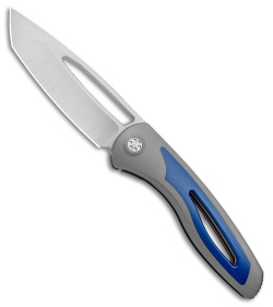 Sharp By Design Apex Front Flipper Tanto Knife Blue/Gray Titanium (Satin S90V) | 186720