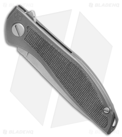 Shirogorov Knives NeOn NL Frame Lock Knife Ti / Black Micarta (3.5" SW Elmax)