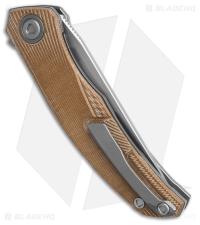 Shirogorov Knives Q95 Ursus Liner Lock Knife Light Brown Micarta (3.75" SW)