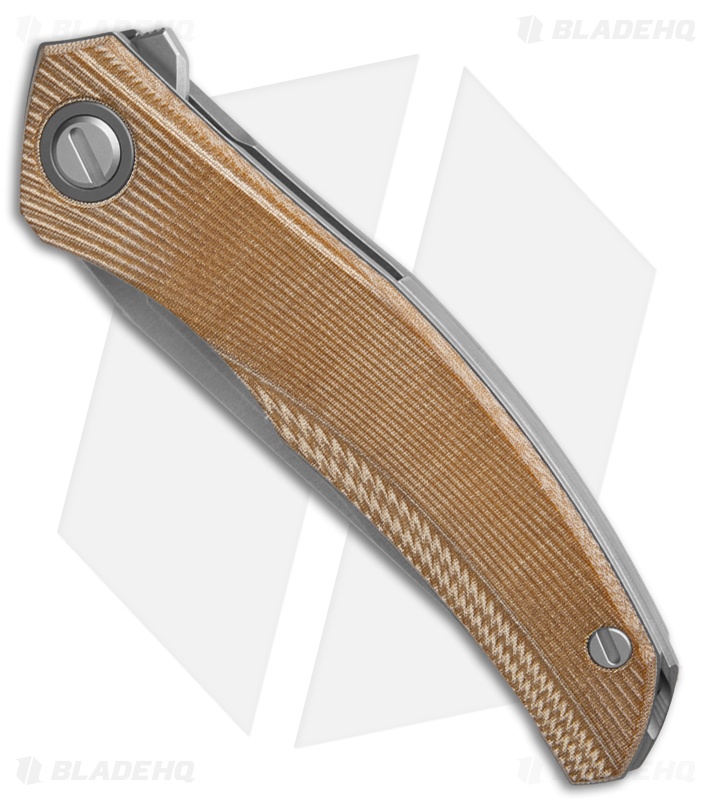 Shirogorov Knives Q95 Ursus Liner Lock Knife Light Brown Micarta (3.75" SW)