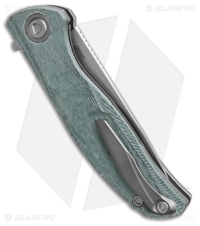 Shirogorov Knives Ursus F95 Liner Lock Knife Blue Micarta (3.75" SW Elmax)