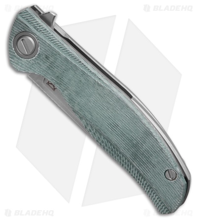 Shirogorov Knives Ursus F95 Liner Lock Knife Blue Micarta (3.75" SW Elmax)