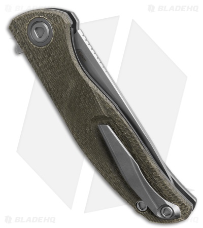 Shirogorov Knives Ursus F95 Liner Lock Knife Green Micarta (3.75" SW Elmax)
