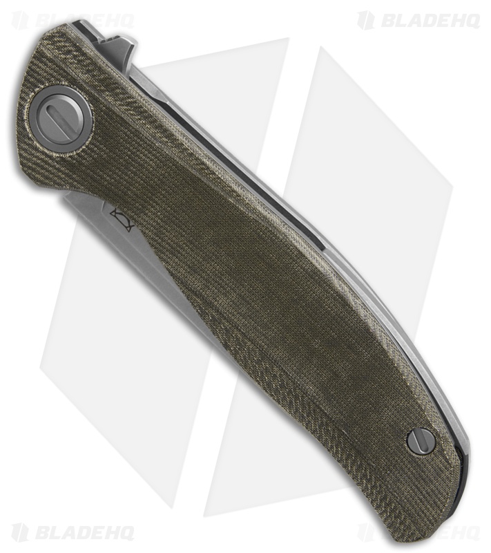 Shirogorov Knives Ursus F95 Liner Lock Knife Green Micarta (3.75" SW Elmax)
