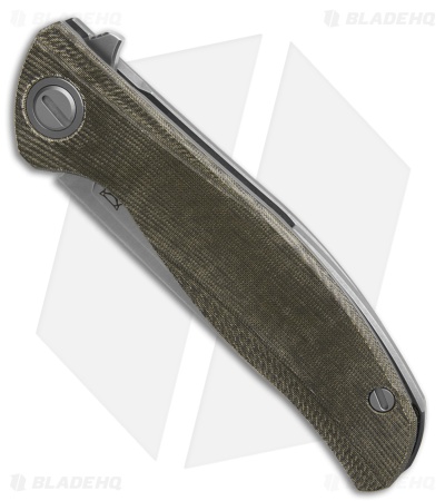Shirogorov Knives Ursus F95 Liner Lock Knife Green Micarta (3.75" SW Elmax)