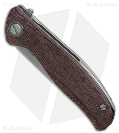 Shirogorov Knives Ursus F95 Liner Lock Knife Maroon Micarta (3.75" SW Elmax)