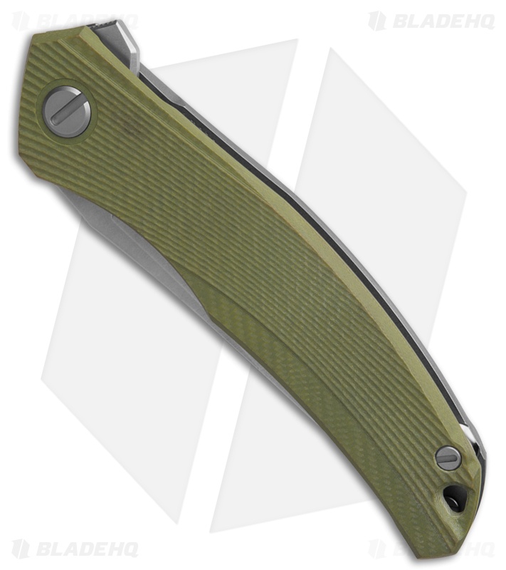 Shirogorov Ursus Quantium Frame Lock Knife Olive Green G-10/Ti (3.7" SW Cromax)