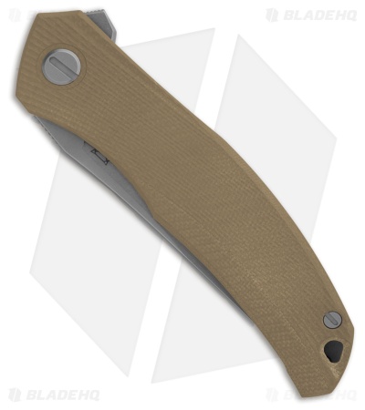 Shirogorov Ursus Quantium Frame Lock Knife SW Ti + Beige G-10 (3.7" SW Cromax)