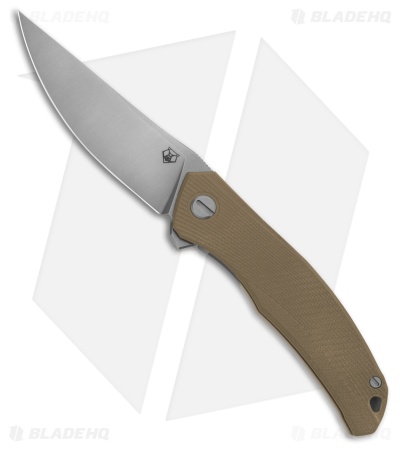 Shirogorov Ursus Quantium Frame Lock Knife SW Ti + Beige G-10 (3.7" SW Cromax)