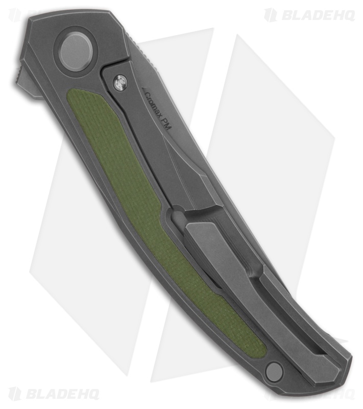 Shirogorov Ursus Quantium Frame Lock Knife Ti/Olive Green G-10 (3.7" SW Cromax)
