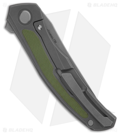 Shirogorov Ursus Quantium Frame Lock Knife Ti/Olive Green G-10 (3.7" SW Cromax)