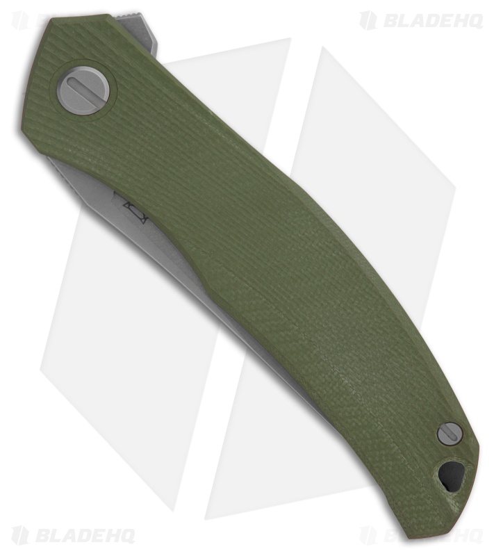 Shirogorov Ursus Quantium Frame Lock Knife Ti/Olive Green G-10 (3.7" SW Cromax)