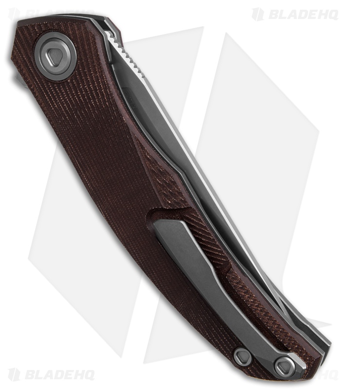 Shirogorov Ursus Quantum Frame Lock Knife Maroon Micarta (4.125" SW Elmax)