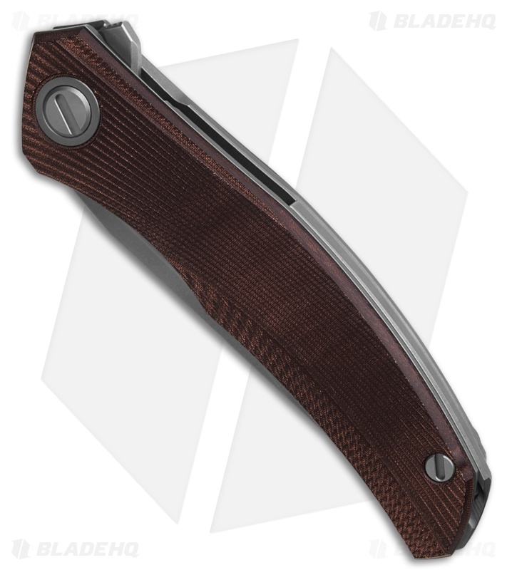 Shirogorov Ursus Quantum Frame Lock Knife Maroon Micarta (4.125" SW Elmax)