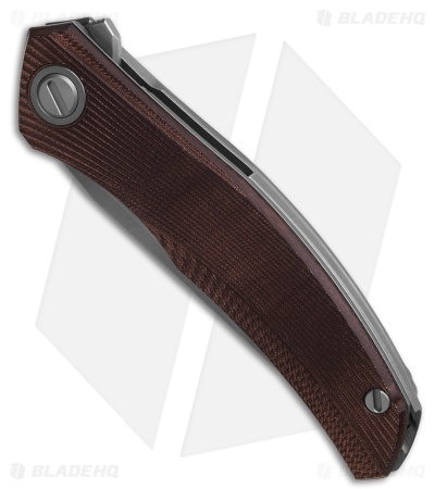 Shirogorov Ursus Quantum Frame Lock Knife Maroon Micarta (4.125" SW Elmax)