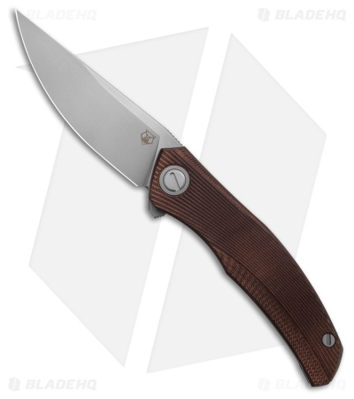 Shirogorov Ursus Quantum Frame Lock Knife Maroon Micarta (4.125" SW Elmax)