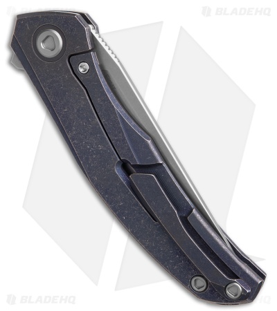 Shirogorov Ursus Q95Ti Frame Lock Knife Purple Titanium(4.125" SW Elmax)
