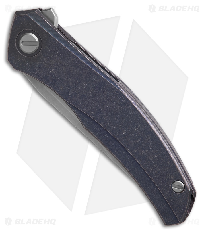 Shirogorov Ursus Q95Ti Frame Lock Knife Purple Titanium(4.125" SW Elmax)