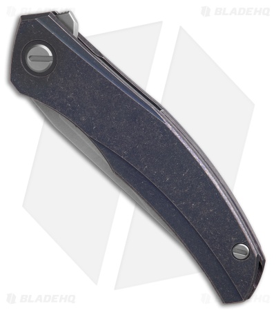 Shirogorov Ursus Q95Ti Frame Lock Knife Purple Titanium(4.125" SW Elmax)