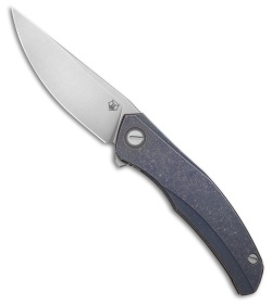 Shirogorov Ursus Q95Ti Frame Lock Knife Purple Titanium(4.125" SW Elmax)