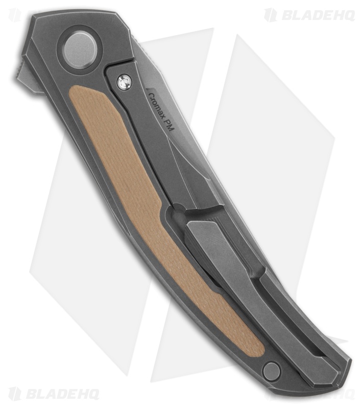 Shirogorov Ursus Quantum NL Frame Lock Knife Ti + Beige G-10 Inlay  (3.7" SW)