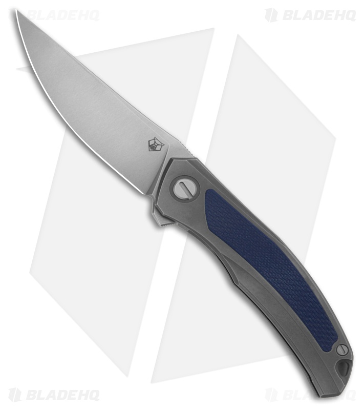 Shirogorov Ursus Quantum NL Frame Lock Knife Ti + Dark Blue G-10 Inlay (3.7" SW)