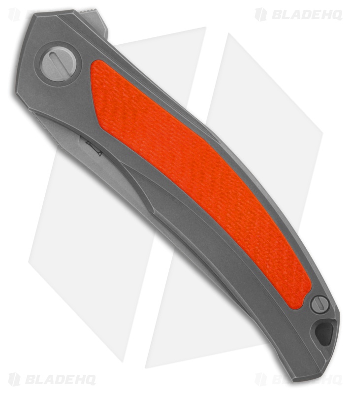 Shirogorov Ursus Quantum NL Frame Lock Knife Ti + Orange G-10 Inlay (3.7" SW)