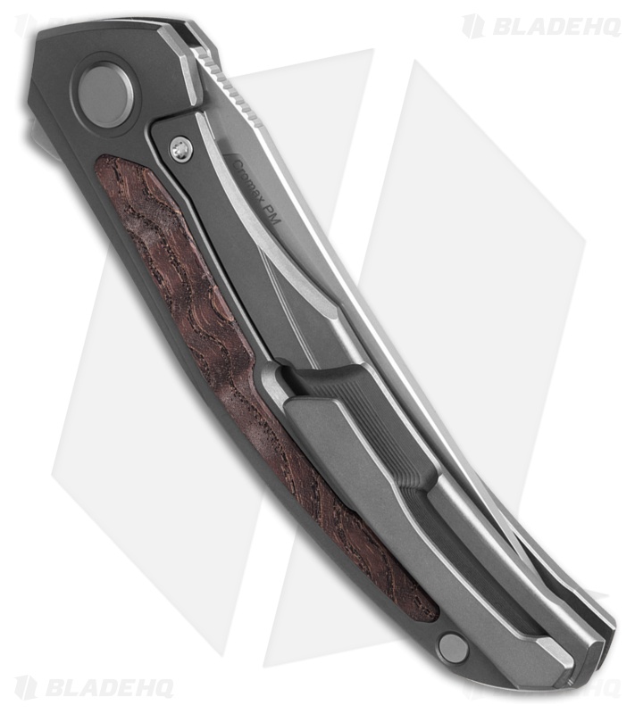 Shirogorov Ursus Quantum NL Frame Lock Knife Ti + Red Ash Wood Inlay (3.7" SW)