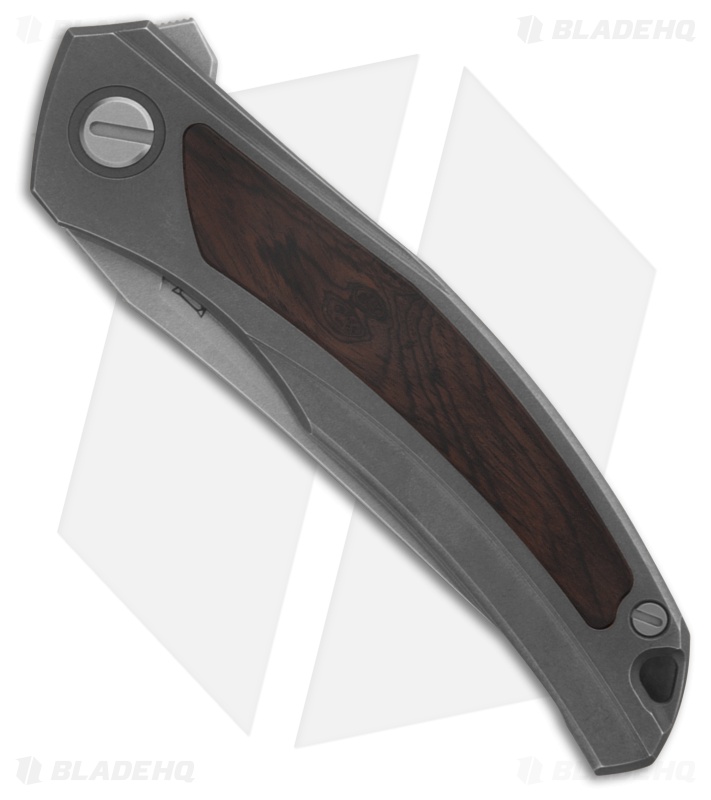 Shirogorov Ursus Quantum NL Frame Lock Knife Ti/Blackwood Inlay (3.7" SW Cromax)