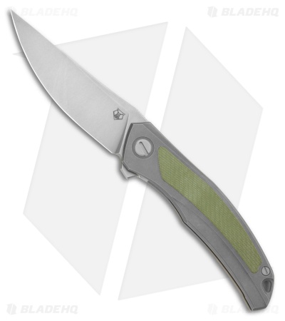 Shirogorov Ursus Quantum NL Frame Lock Knife Ti + Green G-10 Inlay (3.7" SW)