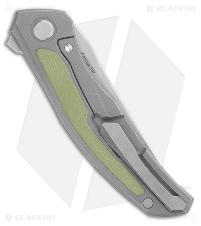 Shirogorov Ursus Quantum NL Frame Lock Knife Ti + Green G-10 Inlay (3.7" SW)