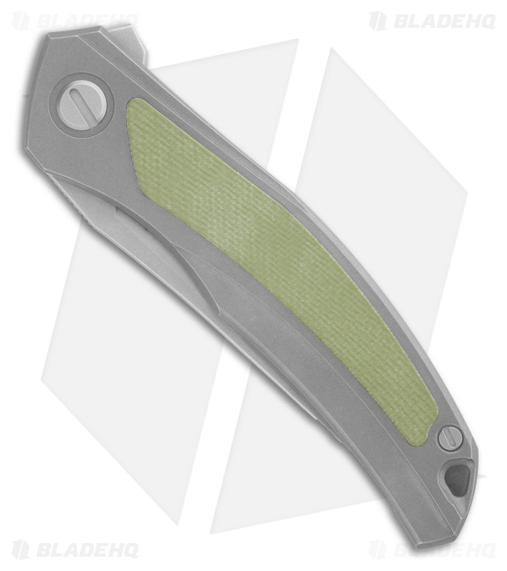 Shirogorov Ursus Quantum NL Frame Lock Knife Ti + Green G-10 Inlay (3.7" SW)