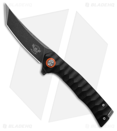 Skallywag Tactical Sao Feng Liner Lock Knife Black G-10 (3.6" Tumbled PVD)