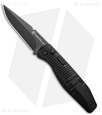 Smith & Wesson Special Ops Automatic Knife Black Aluminum (3.4" Black AUS-8)