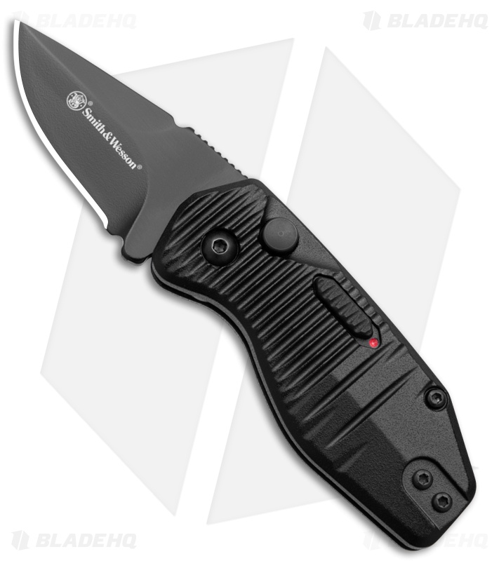 Smith & Wesson Special Ops Mini CA Legal Automatic Knife Black Al (1.9" Black)