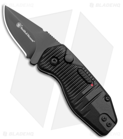 Smith & Wesson Special Ops Mini CA Legal Automatic Knife Black Al (1.9" Black)