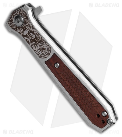 Smith & Wesson Unwavered Spring Assisted Knife SS + Wood Inlay (3.5" Satin)